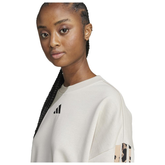 Adidas Γυναικείο φούτερ Animal Print 3-Stripes French Terry Sweatshirt